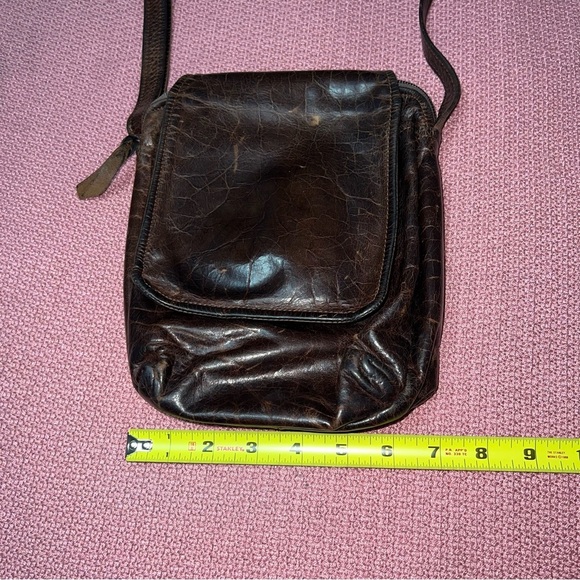 Stickman leather Tan Brown Leather Traveler Bag Crossbody - Picture 7 of 8